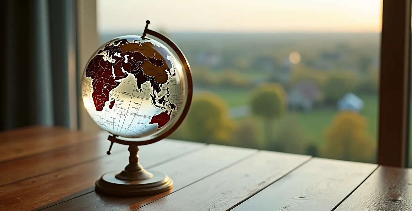 Carte stylisée montrant les routes d'approvisionnement des ingrédients actifs